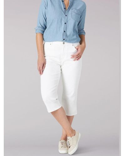Lee Jeans Relaxed Fit Capri - White