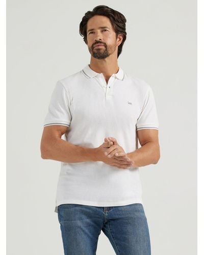 Lee Jeans Mens Legendary Polo Shirt - White