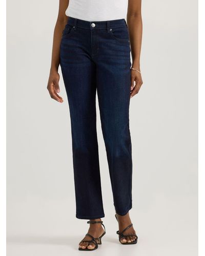 Lee Jeans Stretch Relaxed Fit Straight Jeans - Blue