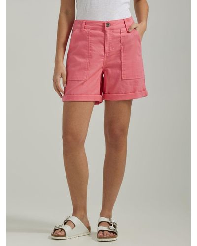 Lee Jeans Womens Legendary Rolled Shorts - Pink