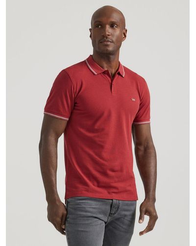 Lee Jeans Mens Legendary Polo Shirt - Red