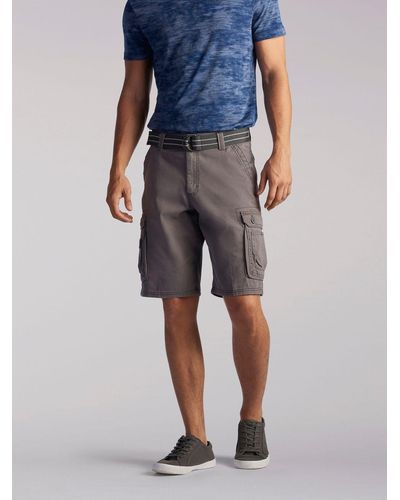 Lee Jeans Dungarees Belted Wyoming Shorts - Gray