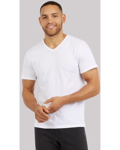 Lee Jeans Mens 3-pack V-neck T-shirt - White