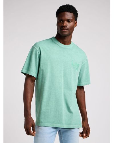 Lee Jeans Mens Loose Logo T-shirt - Green