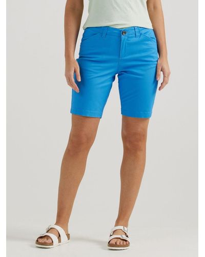 Lee Jeans Womens Legendary Regular Fit Chino Bermuda - Blue