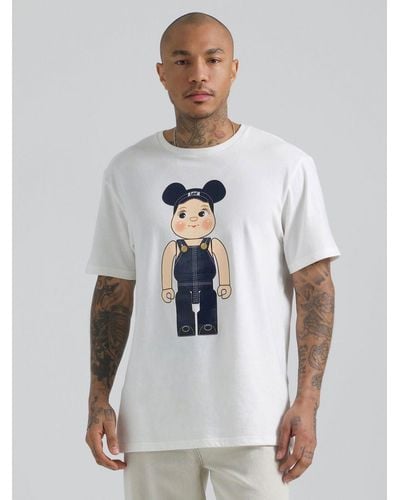 Lee Jeans Mens X Be@rbrick Buddy Relaxed Fit T-shirt - White