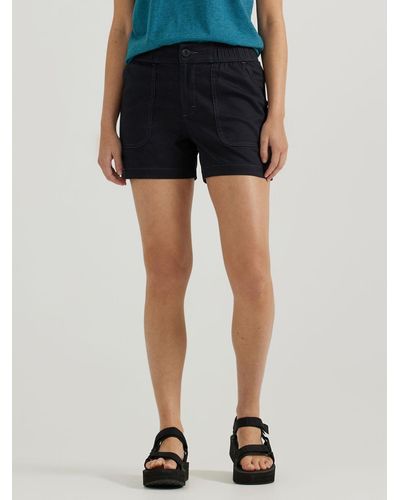 Lee Jeans Womens Ultra Lux Comfort High Rise Pull-on Utility Shorts - Blue