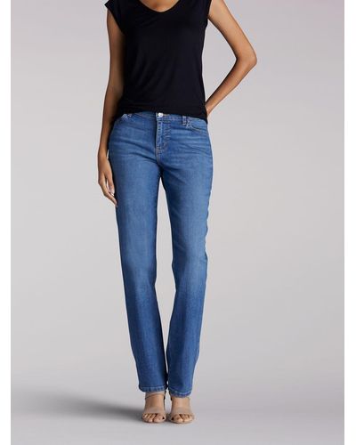 Lee Jeans Stretch Relaxed Fit Straight Leg Jeans Tall - Blue