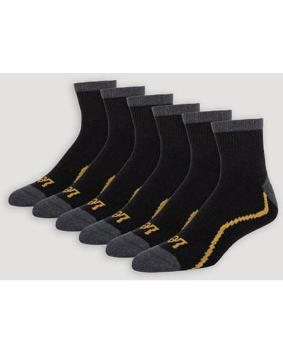 Lee Jeans Mens 6-pack Quarter Length Sock - Black