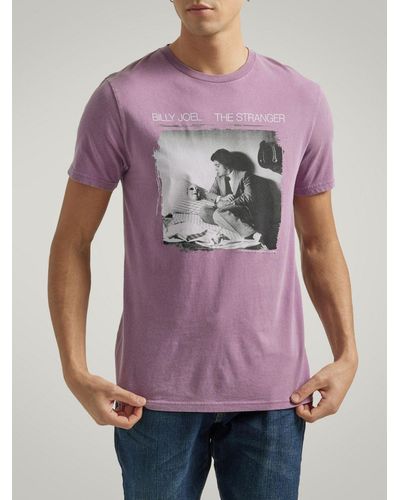 Lee Jeans Mens Billy Joel Graphic T-shirt - Purple