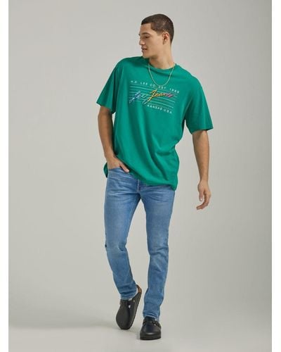 Lee Jeans Mens European Collection Luke Slim Tapered Jeans - Green