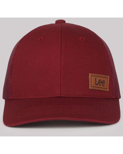 Lee Jeans Mens Tonal Mesh Snap Hat - Red