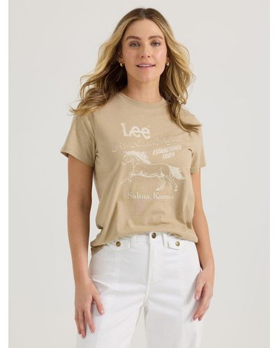 Lee Jeans Womens American Original Graphic T-shirt - Natural