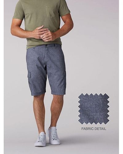 Lee Jeans Performance Cargo Shorts Plaid - Gray