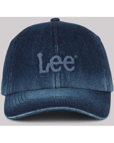 Lee Jeans Washed Logo Hat - Blue