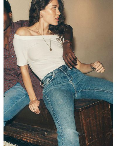 Lee Jeans Womens Off Shoulder Top - Gray