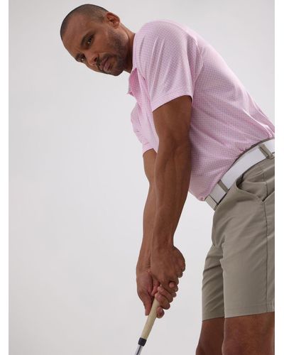 Lee Jeans Mens Golf Series Shadow Geometric Print Polo Shirt - Multicolor
