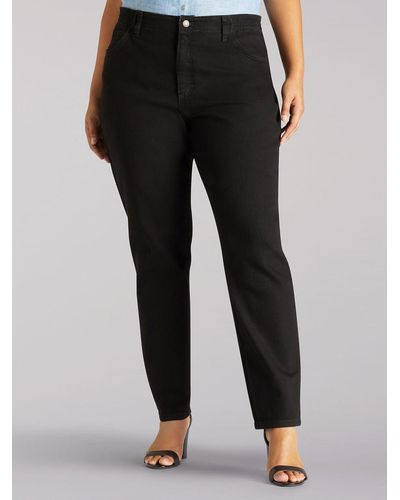 Lee Jeans Side Elastic Jeans Plus Size - Black