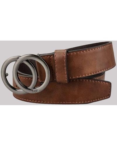 Lee Jeans Womens Double Ring Buckle Belt - Brown