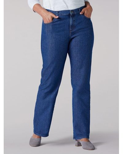 Lee Jeans Original Relaxed Fit Straight Leg Jeans Plus Size - Blue