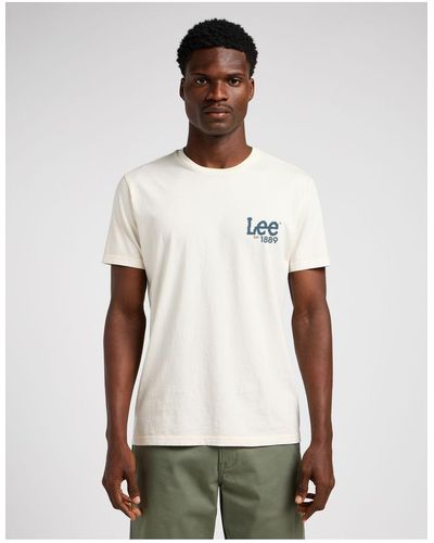 Lee Jeans Mens Loose Logo T-shirt - White