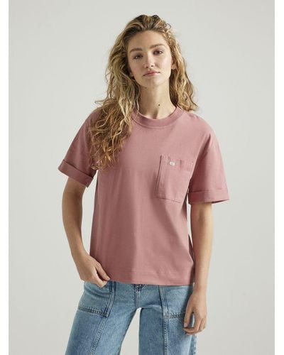Lee Jeans Womens Utility Pocket T-shirt - Purple