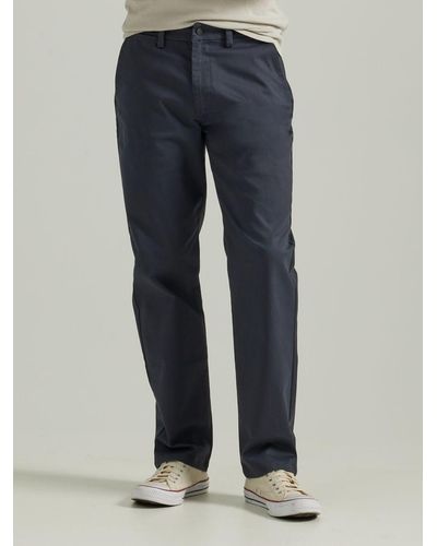 Lee Jeans Legendary Relaxed Straight Flat Front Pants - Blue