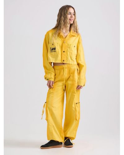 Lee Jeans Womens X Angel Chen Crop Jacket - Yellow