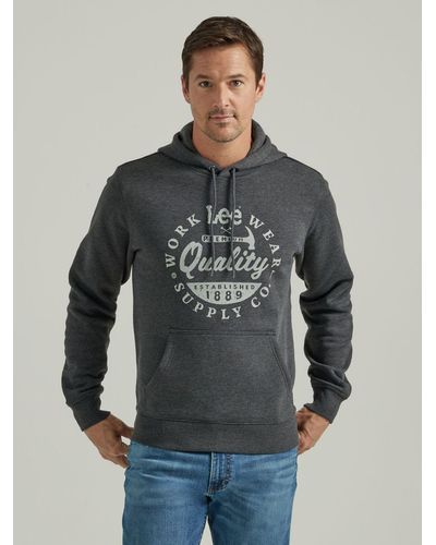 Lee Jeans Workwear Quality Graphic Hoodie - Gray