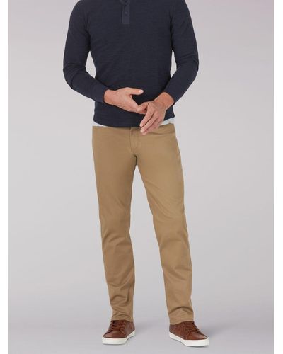 Lee Jeans Extreme Motion Mvp Straight Fit Twill Pants - Natural
