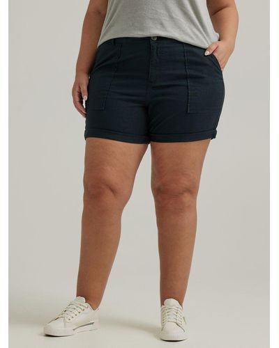 Lee Jeans Womens Legendary Rolled Shorts - Blue