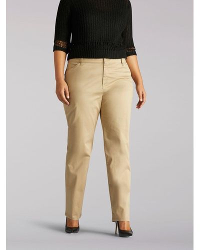 Lee Jeans Relaxed Fit Straight Leg Pants Plus Size - Natural