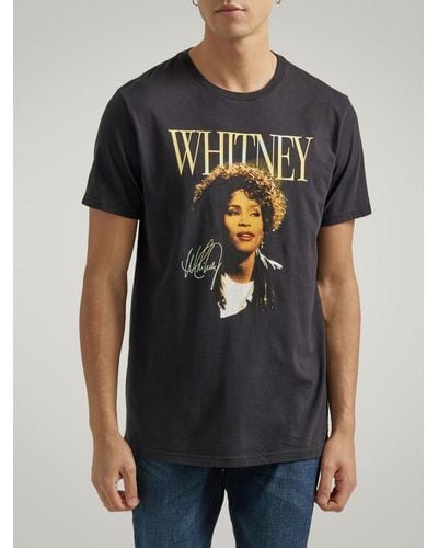 Lee Jeans Mens Whitney Houston Graphic T-shirt - Black