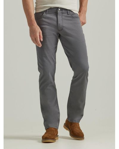 Lee Jeans Extreme Motion Mvp Straight Fit Twill Pants - Gray