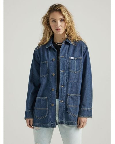 Lee Jeans Womens Railroad Chore Coat - Blue