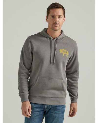 Lee Jeans Buffalo Graphic Hoodie - Gray