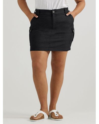 Lee Jeans Womens Ultra Lux Comfort With Flex-to-go Skort - Black