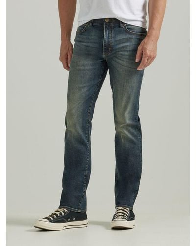 Lee Jeans Extreme Motion Regular Fit Straight Leg Jeans - Blue