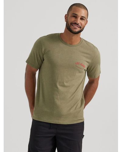 Lee Jeans Mens Snake Bite Graphic T-shirt - Green