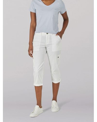 Lee Jeans Ultra Lux Flex-to-go Relaxed Cargo Capri - White