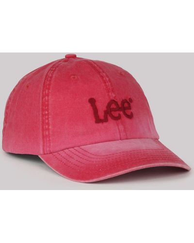 Lee Jeans Washed Logo Hat - Pink