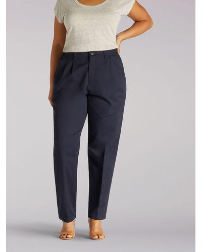 Lee Jeans Side Elastic Pants Plus Size - Blue