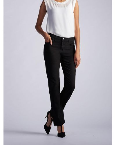 Lee Jeans Stretch Relaxed Fit Straight Leg Jeans - Black
