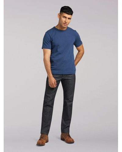 Lee Jeans 101 S Regular Fit Button Fly Jeans - Blue
