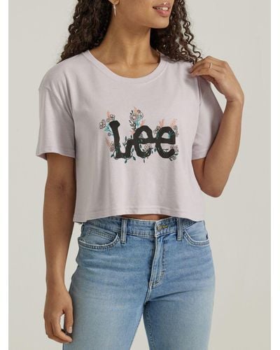 Lee Jeans Boyfriend Crop Graphic T-shirt - Multicolor