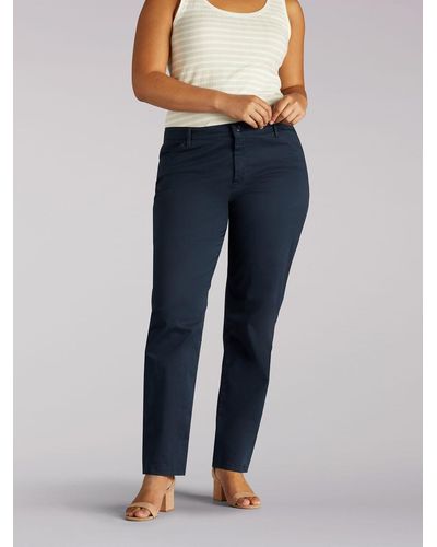 Lee Jeans Relaxed Fit Straight Leg Pants Plus Size - Blue