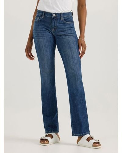 Lee Jeans Stretch Relaxed Fit Straight Leg Jeans - Blue