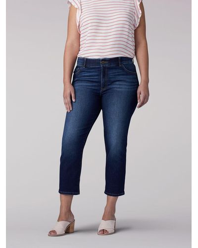Lee Jeans Flex Motion Regular Fit Capri Plus Size - Blue