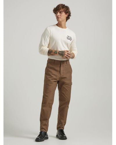 Lee Jeans Mens Workwear Denim Carpenter Pants - Natural