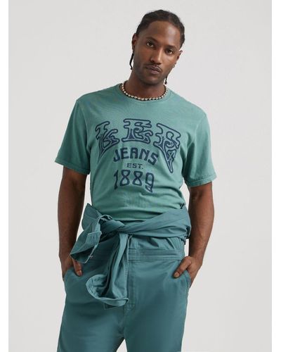 Lee Jeans Mens 1889 Logo T-shirt - Green